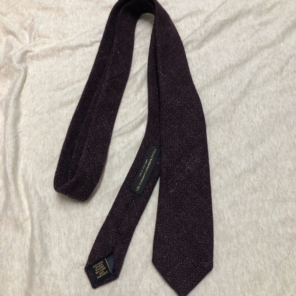Vitale Barberis Canonico Tie Bar Italian Wool Linen Silk Tie - Picture 1 of 6